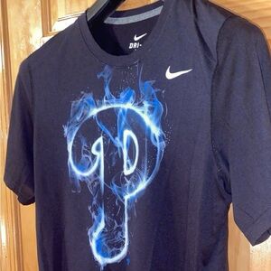 Phillies Nike Dri-Fit blue flame Logo T-shirt.